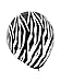 Animal Safari Black and White Zebra Stripes Printed Balloon Party Decorations, Latex, 12