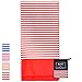 Microfiber Beach Towel for Travel - Oversized XL 70 x 35 Inch - Quick Dry, Sand Free, Extra Large, Lightweight with Zipper Bag - Compact, Perfect for Travel Towel and Beach Blanket (Red Coral)…