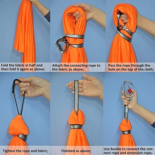 LICHUXIN Kinder Schwingen Hängematte Schaukeltuch Therapieschaukel Kinder Elastische Paket-Fest Hängematte… – Bild 3