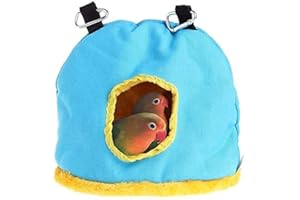 Tengcong Winter Warm Bird Nest House Bed Hanging Tent Toy for Pet Parakeet Cockatiel Conure Cockatoo African Grey Macaw Amazo
