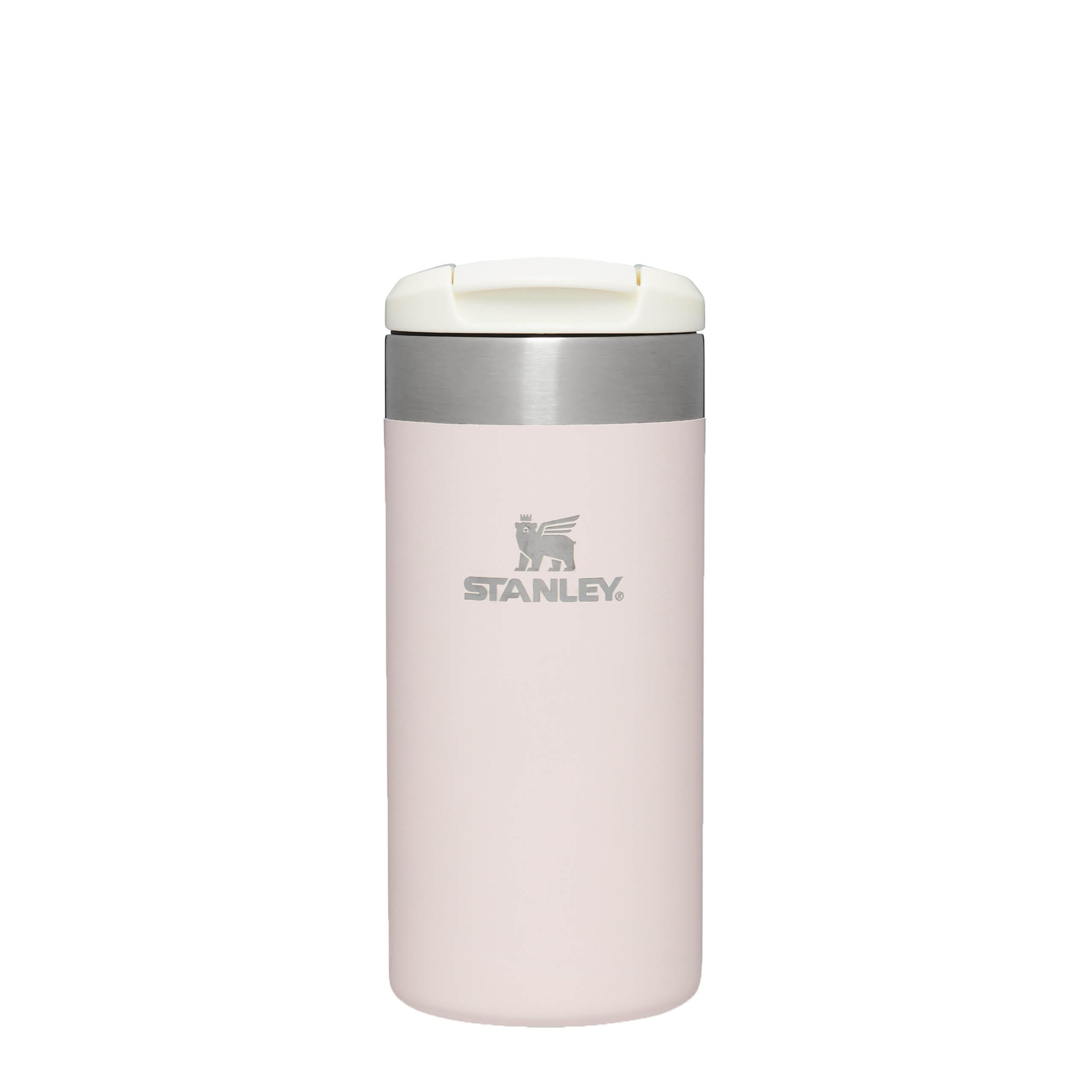 STANLEY 1913 Aerolight Transit Travel Mug 0.35L - Keeps 4 Hours Hot - 6 Hours Cold - Dishwasher Safe - Leakproof - Car Cup Holder Compatible - Insulated Coffee Cup - Rose Quartz