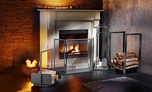 KaminoFlam Kaminbesteck Set Eisen - Kaminzubehör schwarz