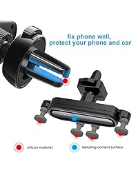 AIWOGEP Soporte para teléfono celular para automóvil, Gravity Air Vent Phone Mount Auto-Clamping Phone Holder Soporte universal para teléfono para automóvil Compatible con iPhone Xs XS Max 8 7 6, Samsung, Regalos para hombres