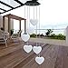 YOUYUAN LED Solar Wind Chime - Outdoor Waterproof Solar Powered LED Changing Light Color Mobile Six Heart Shaped Wind Chimes for Home,Party,Festival Decor,Valentines Gift,Night Garden Decoration