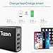 4-port USB Fast Wall Charger (40Watt) w/I+power High speed chip& foldable travel plug, Tizon Voyage for iPhone X, 8/8Plus, 7/7Plus, iPad Pro/Air 2, iPad mini 3,Samsung S8/S7/Edge/Plus&more