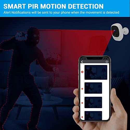 Wireless Outdoor Security Camera,Rechargeable Battery Powered WiFi Camera,1080P Home Security Camera with 2-Way Audio,Wi-Fi IP Camera with Motion Detection,Night Vision,Waterproof,Cloud/Micro SD Card
