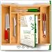 Large Silverware Organizer Cutlery Tray in Gift Box. Bamboo Drawer Organizer for Cutlery and Flatware Tray for Drawer. Extra Deep Silverware Organizers with Locking Expandable Flatware Trays. (No MDF) primary