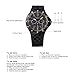 Bewell W116C Mens Wooden Watch with Date Day Luminous Hands Lightweight Wristwatch (Ebony)