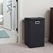 Household Essentials Black 5616-1 Collapsible Single Laundry Hamper with Magnetic Lid
