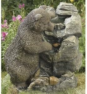 BEAR/ROCK WATER FOUNTAIN