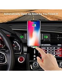 Soporte de cargador de coche inalámbrico con sensor automático, Smart Touch Qi 10 W, cargador inalámbrico rápido para rejilla de ventilación y salpicadero de coche, para iPhone XS MAX XR XS X 8 8 Plus, Samsung Galaxy Note 9 S9 S9 Plus S8