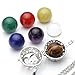 JOVIVI Hollow Yoga OM Locket Pendant With Natural 7 Chakras 16mm Ball Stones Reiki Healing Energy Beads 28