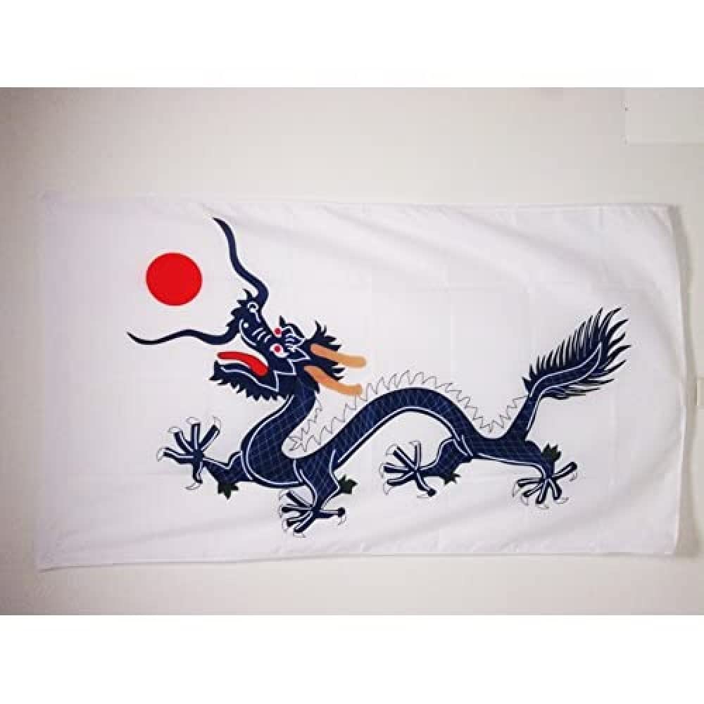 AZ FLAG - China Qing dynasty 1889 Flag - 2x3 Ft - Chinese dragon Banner with Sleeve - 100% Polyester - Fade Resistant - Vivid Colors - 2' x 3' Feet - 90x60 Cm