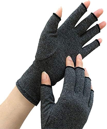 Arthritis Compression Gloves, One Fingerless Pair Relieve Pain of Rheumatoid and Osteoarthritis. Alleviate Symptoms of Carpal Tunnel Tendinitis and RSI for Everyday Use for Men & Women (Small)