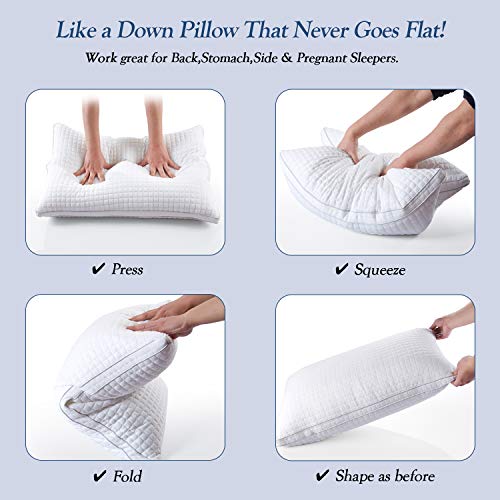 JOLLYVOGUE King Size Pillows Set of 2,Luxury Hotel Down Alternative