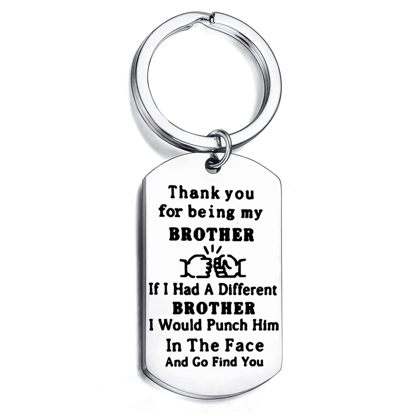 Nimteve Brother Gifts Keyring Gifts For Borther Thank You For Being My Brother Gift Keychain Brother Birthday Gifts For Men Key Ring Keyrings For Men Key Chain (Thank You For Being My Brother)