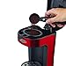 BELLA Scoop One Cup Coffee Maker, 8.5 x 10.3 x 5.1 inches, Red & Stainless Steel
