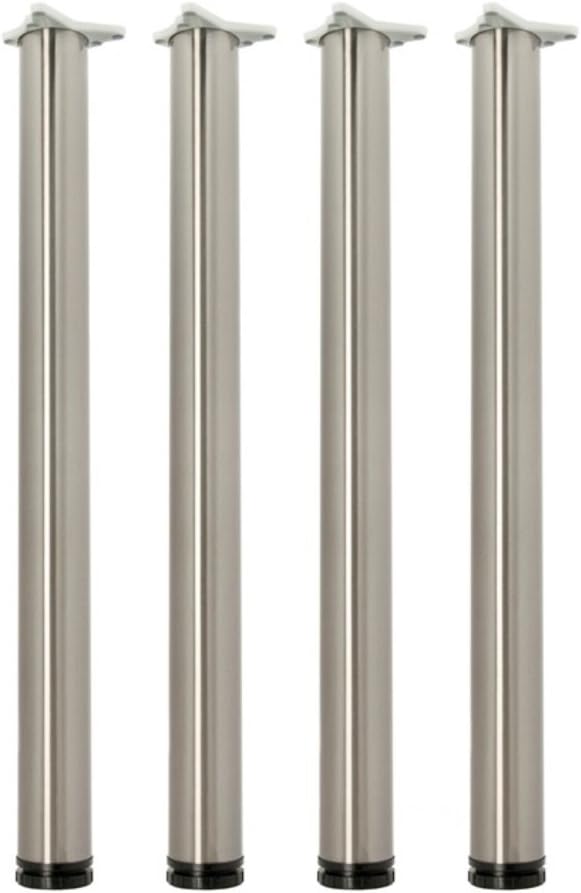Set of 4 Table Legs Stainless Steel O