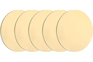 uxcell 5Pcs Brass Round Plate, 0.06"(1.5mm) Thick 1.2"(30mm) Dia H62 Brass Round Disc Blank Round Metal Sheet Copper Circle Disc for Metal Stamping DIY Crafts