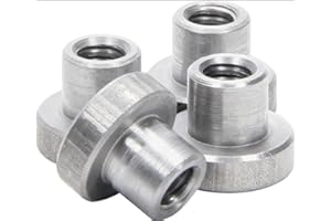 BRYKE FASTENERS Weld On Nut - Threaded Nut - 1/4"-20 Thread - Steel - Chassis Mount Tab - 4 Pack