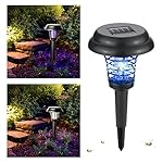 Solar Mosquito Zapper, Wrcibo Mosquito Killer Bug Zapper Electronic Insect Worm Killer LED Solar Powered Outdoor Garden Lawn Camping Lamp Whole Night Protector 2 in 1 Zapper and Light