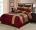 8 Piece Dorsey Bed in a Bag Comforter Set Burgundy King