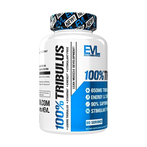 Evlution-Nutrition-100-Pure-Tribulus-Terrestris-Extract-Maximum-Potency-90-Steroidal-Saponins-Testosterone-Booster-and-Estrogen-Blocker-Support-60-Capsules Evlution Nutrition 100% Pure Tribulus Terrestris Extract - Maximum Potency 90% Steroidal Saponins, Testosterone Booster…