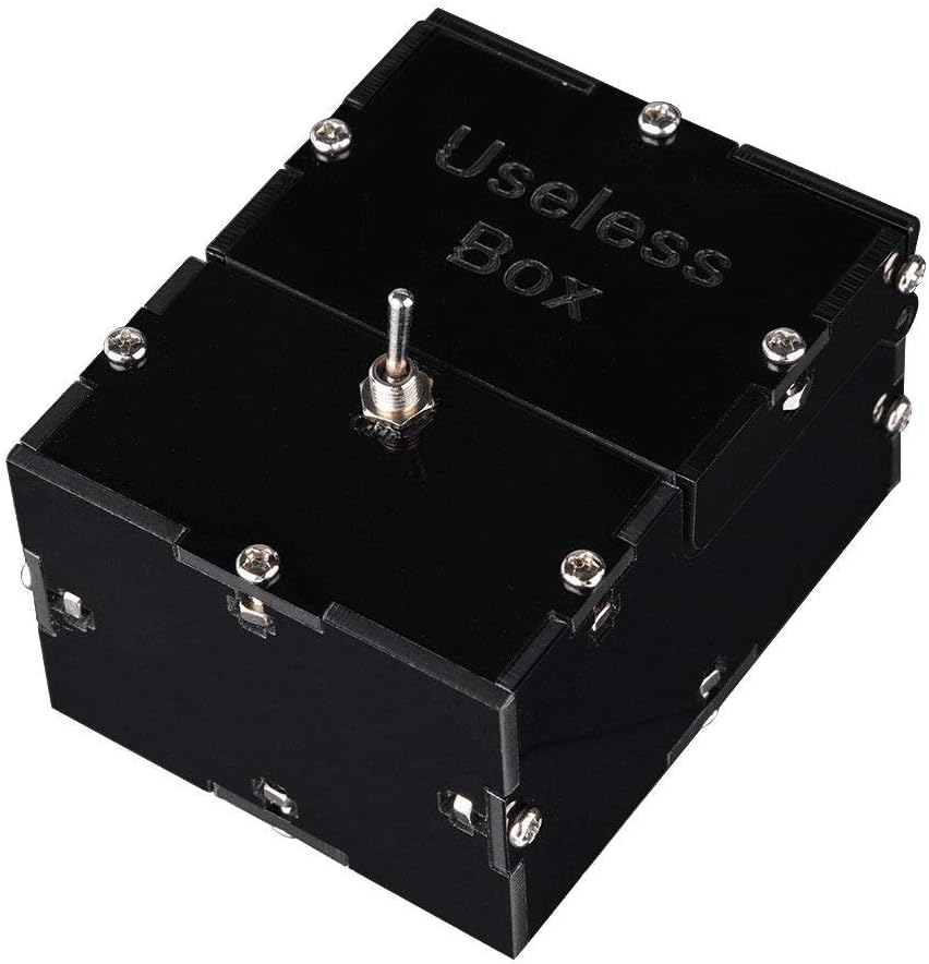 fosa Mini Useless Box Funny Toy Creative Gifts Useless Automatic Box Leave Me Alone Machine Surprise Creative Box as Gift for Adults Children Home & Office Desk