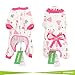 LovinPet Dog Pajamas Pet Clothes Cotton Cozy Onesie Puppy Pjs with Bow and Snap Buttons