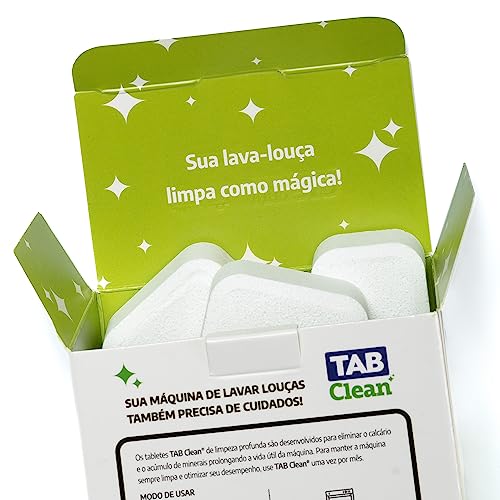 Limpa Maquina de Lavar Louças em Tabletes/Pastilhas TabClean cx c/06 und de 20g (120g) neutro