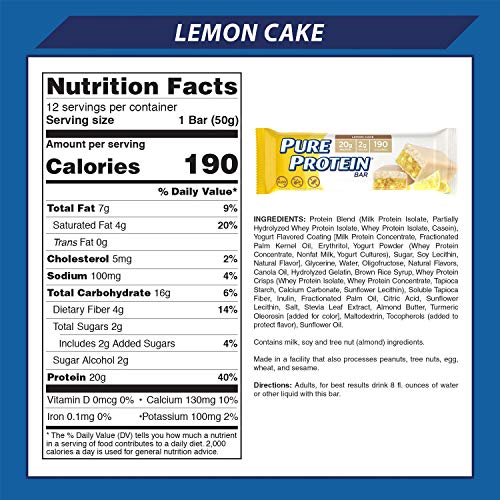 Pure Protein Pure Protein Bars, High Protein, Nutritious Snacks To