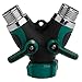 2 way Garden Hose Splitter with Comfortable Rubberized Grip for Easy Garden Life,FULL METAL BODY Y Ball Valve Hose Connector Fits With Outdoor Faucet, Sprinkler / Drip Irrigation Systems