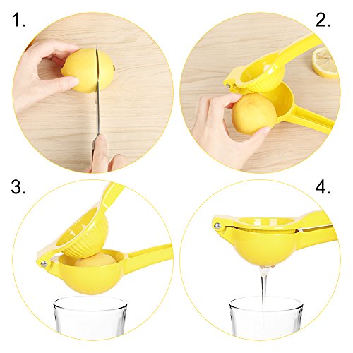 Lemon Squeezer Enameled Aluminum Alloy, Joinkitch Manual Citrus Juicer Press, Handheld Press Juicer (yellow) - Thumbnail 4