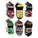 Disney Cars Boys 6 pk Socks (6-8 (shoe size: 10.5-4), Finish Line Grey Quarter)