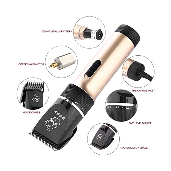 Sminiker Rechargeable Cordless Dog Clippers - Image 2