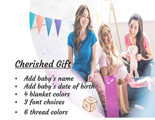 image for Jolitee Personalized Custom Soft Fleece with Satin Border Embroidered 