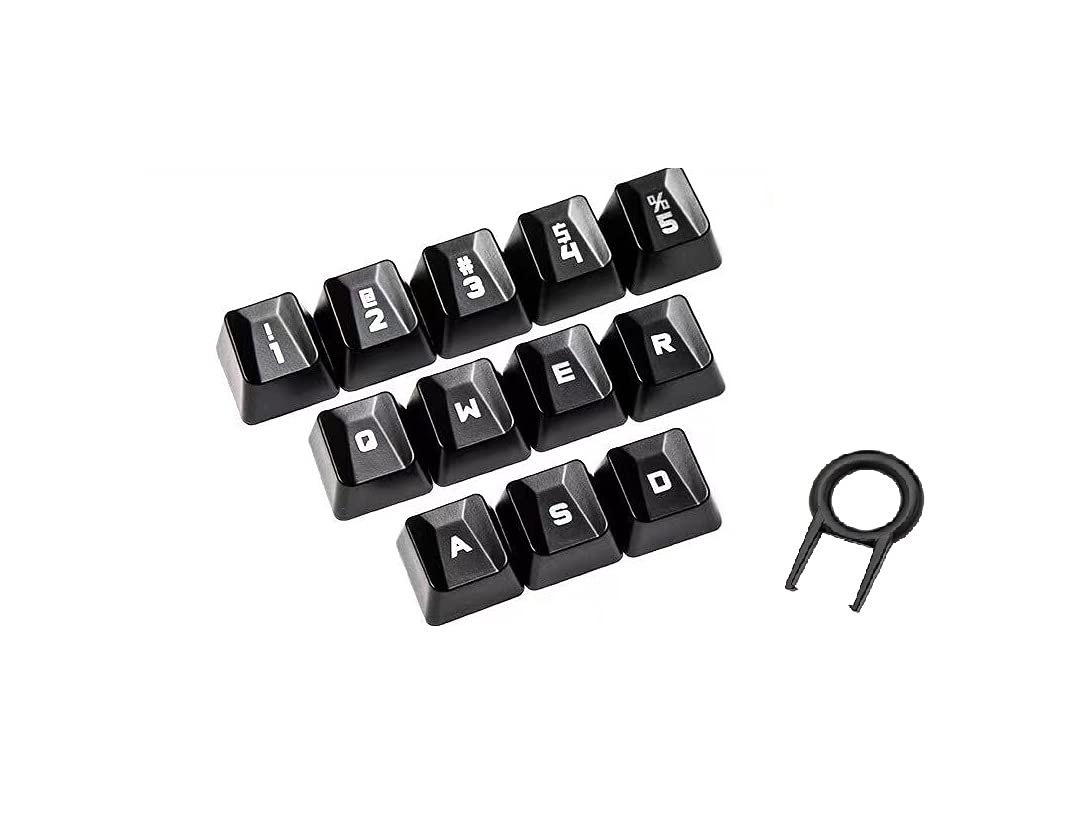 Romer-G Backlit keycaps for Logitech G910 G413 G512 G513 K840 GPRO G810 G413 G310 G613 Mechanical Keyboard 12-Key -Black