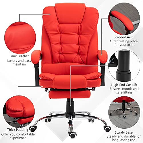 High Back Ergonomic Executive Office Chair, PU Leather Computer