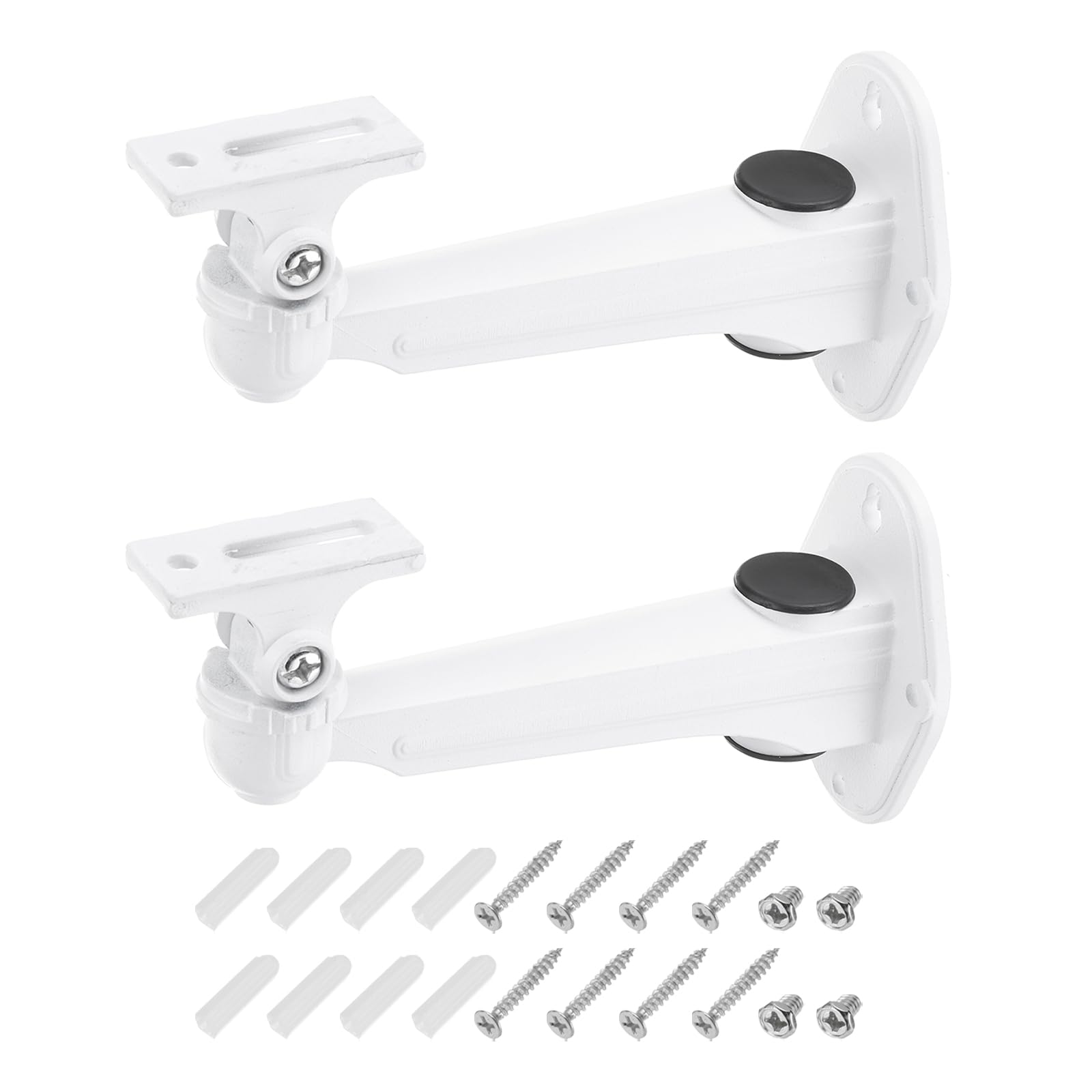 PATIKIL Security Camera Mounting 7.4 Inch, 2 Pack Universal CCTV IP Camera Bracket Aluminum Alloy Wall Mounting Bracket for House Safety, White