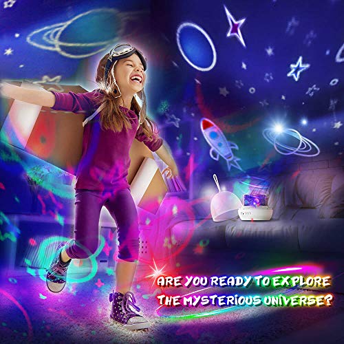 image for zonpor Star Projector Night Light for Kids - 360 Degree Rotating, 4 Op