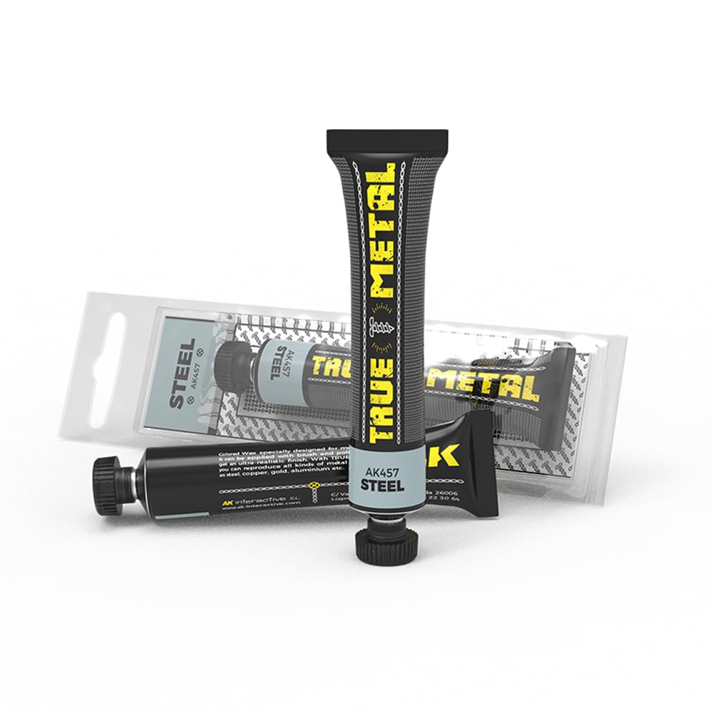 AK Interactive AK457 True Metal Steel Paint 25gr Tube