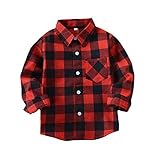 Tortor 1Bacha Kid Girl Boy Long Sleeve Button Down Plaid Flannel Shirt
