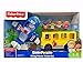 Fisher-Price Interactive Sit with Me School Bus and Travel Together Airplane Bundle with 4 Little People:Bus Driver Emily, Pilot Kurt, Eddie and Emma. Playtime Activated Fun Lights, Sounds and Songs!