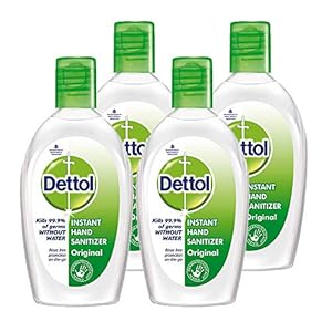 Dettol Alcohol based Hand Sanitizer, Original, 50ml, Pack of 4