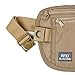 HaWaTour Cross Body and Waist Passport Holder Travel Wallet Money Belt - Rip-Stop Nylon RFID Blocking Pockets (Beige)