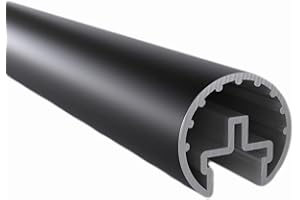 3 ft. Handrail Tubing with Anti-slip Insert, 1.6" Round, Satin Black Anodized Aluminum, for Promenaid Handrail System Only
