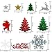 Aneco 100g/4800 Pieces Christmas Confetti Pentagram, Snowflake, Santa, Pine, Merry Christmas Alphabet, Elk Table Confetti Bright Christmas Decoration Set