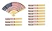 12 Pack American Handheld Folding Fan, Fourth of July Party Favors, BBQ Essentials (14 x 10 in)