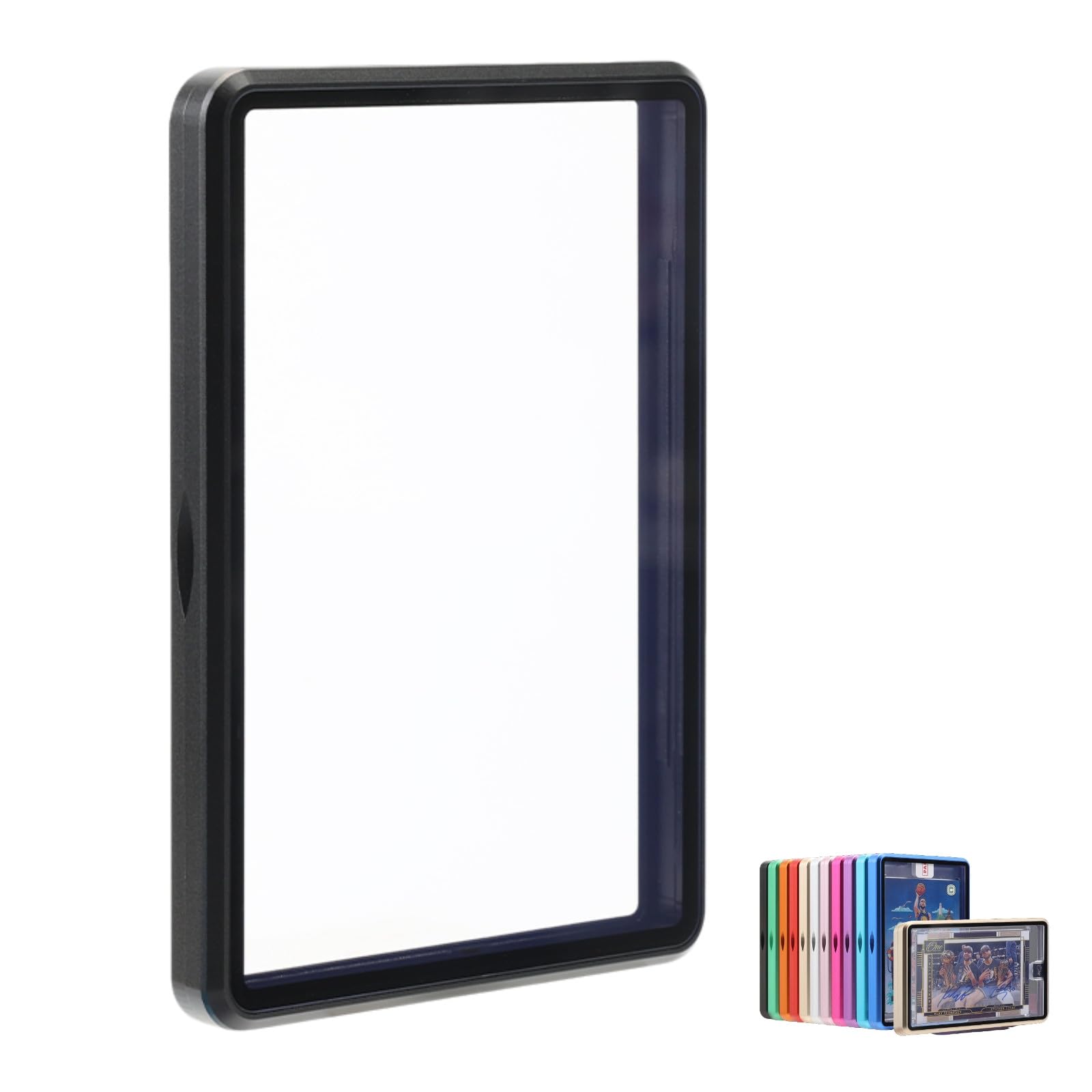 Metal Slab Protector Fits Ungraded Original Sealed Card - UV Resistant- Aluminum Frame Magnetic Closure Bumper Case for Sports & Gaming Cards (Black,35PT~55PT) — image 1