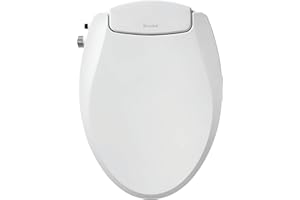 Brondell Bidet Toilet Seat Non-Electric Swash Ecoseat, Fits Elongated Toilets, White - Dual Nozzle System, Ambient Water Temperature - Bidet with Easy Installation